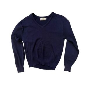 Vintage DIADORA Sweatshirt Mens Med USA Made Navy Golf Crewneck 90s Minimal
